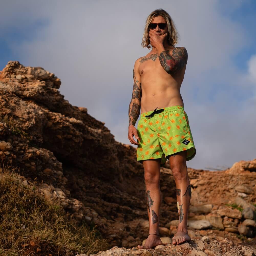 Seay / Costume da Bagno Corto Verde Symbols Italy