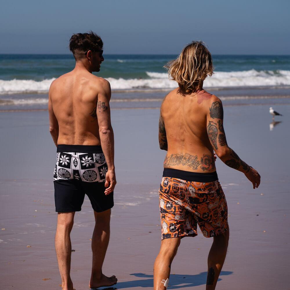 Seay / Boardshort Bianco Nero Symbols 2025