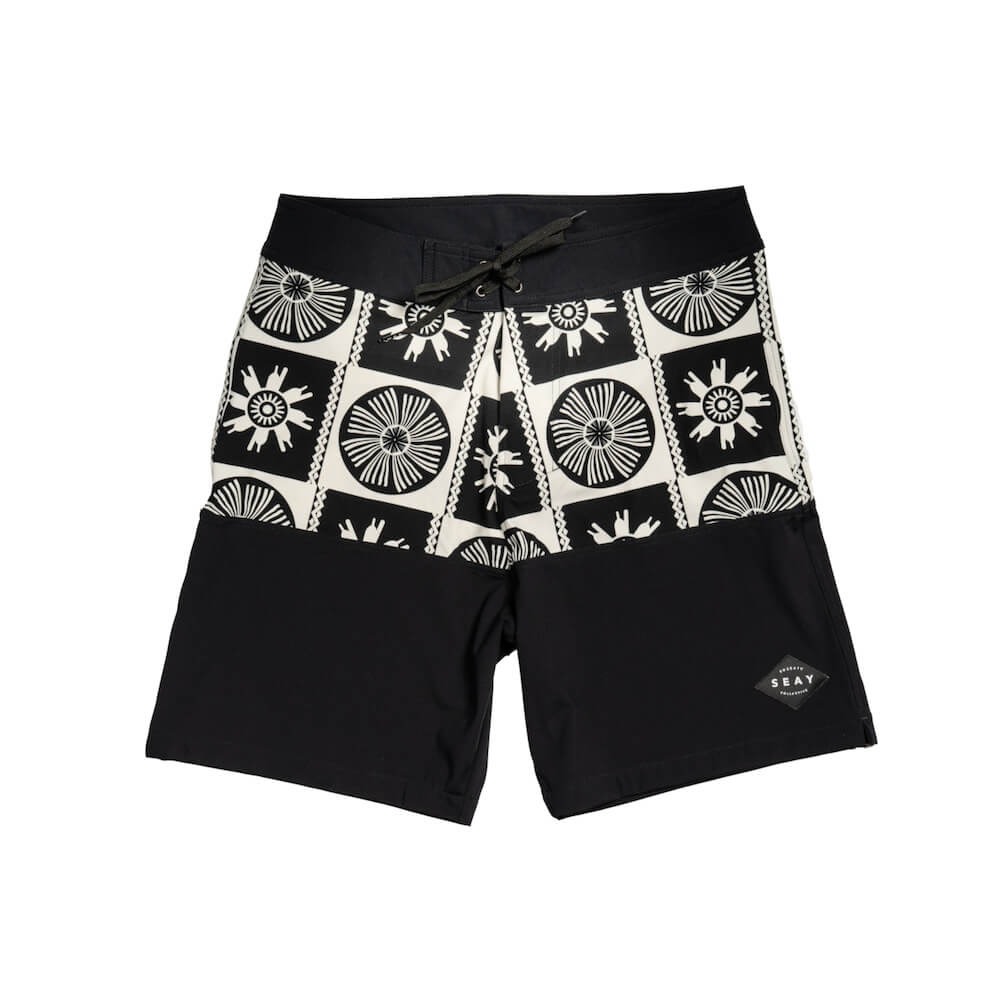 Seay / Boardshort Bianco Nero Symbols 2025