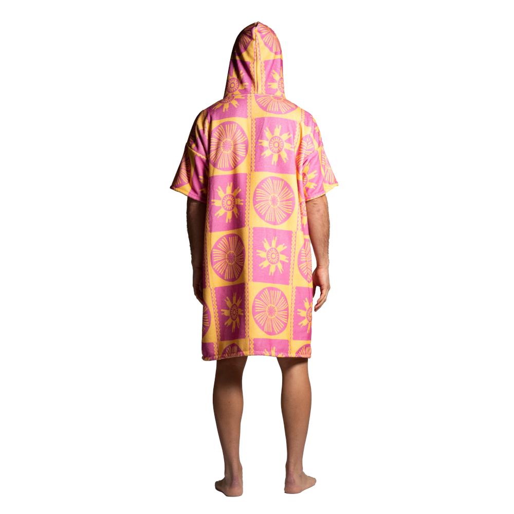Seay / After Session Poncho Rosa Giallo Symbols Economico