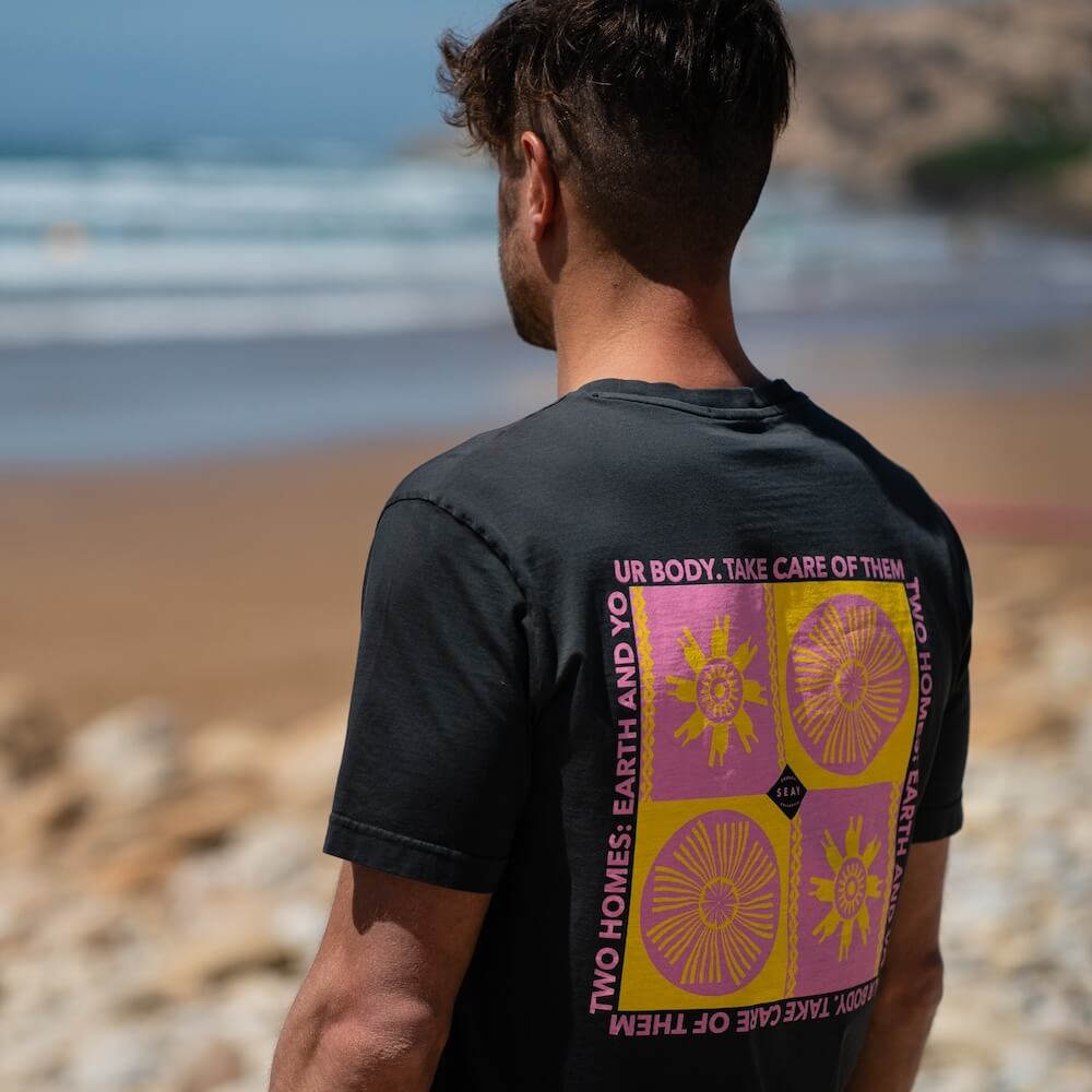 Seay / T-Shirt Nera Symbols Saldi
