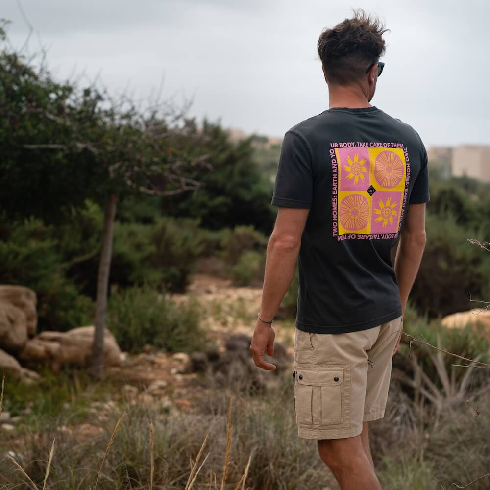 Seay / T-Shirt Nera Symbols Saldi