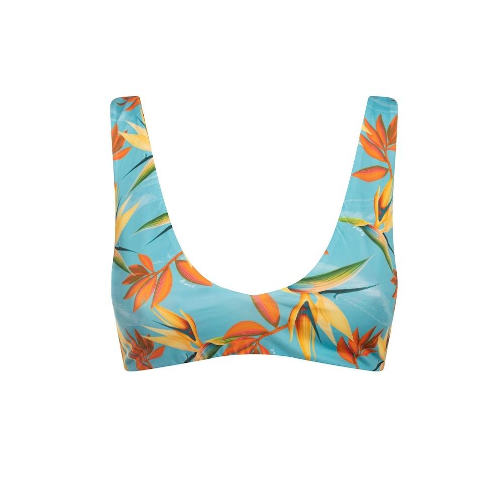 Seay / Bralette Bikini Reversibile Azzurro Verde Bird of Paradise I Più Venduti