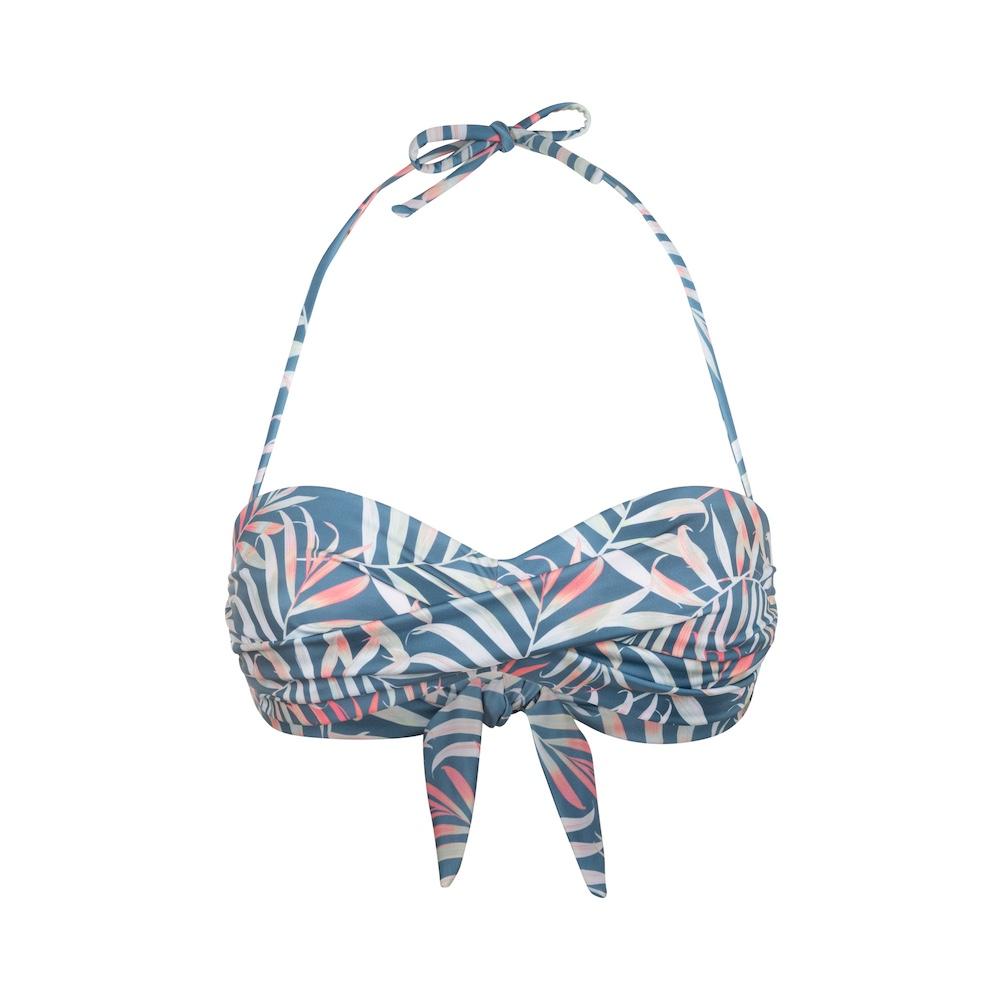 Seay / Fascia Bikini Spalline Removibili Blu Bamboo Nuova