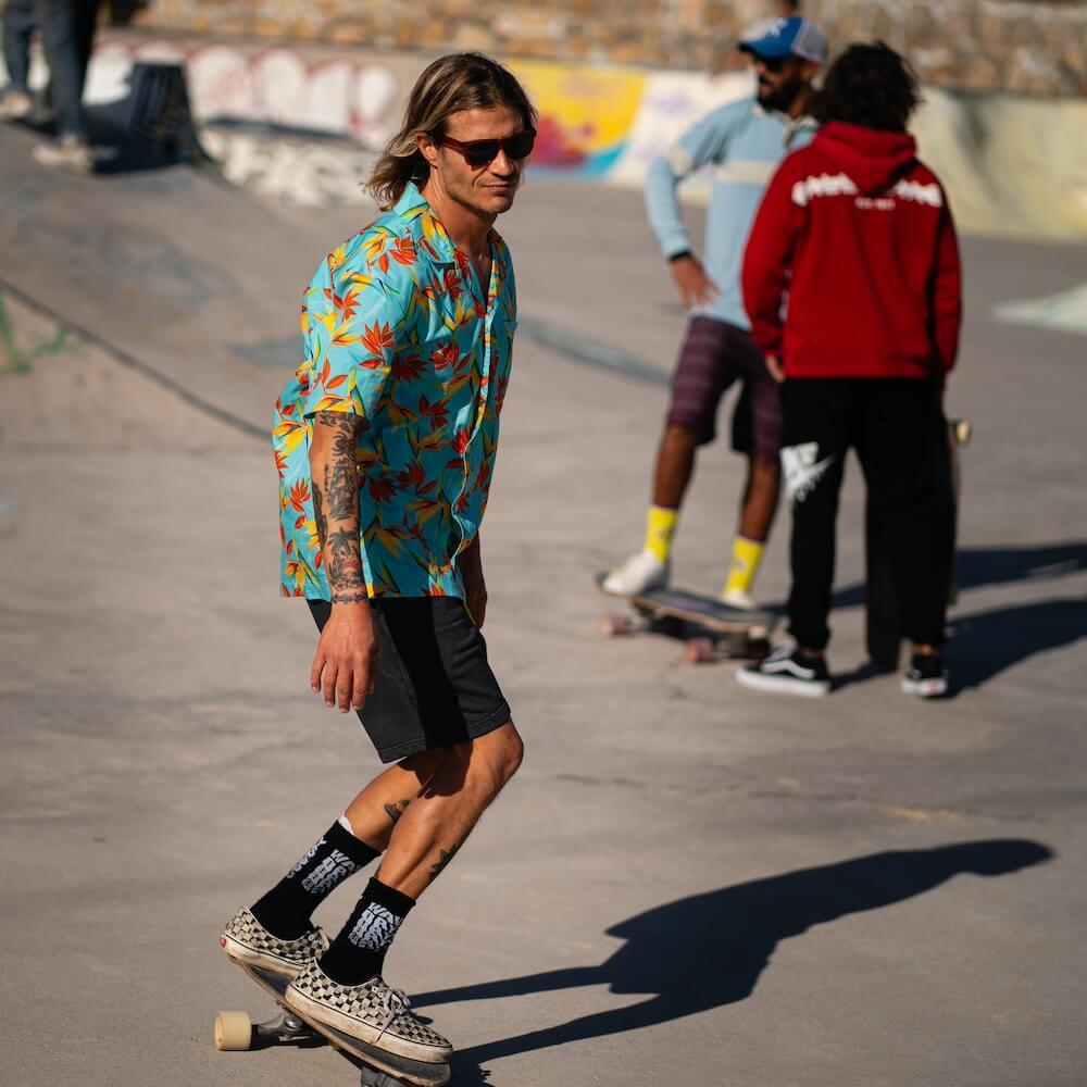 Seay / Camicia Hawaiana Azzurra Bird of Paradise Fino al 60% di sconto