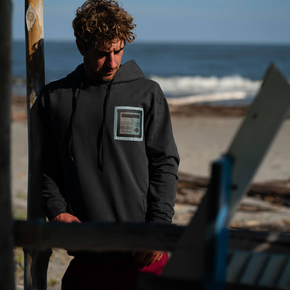Seay / Felpa con Cappuccio Nera Siargao Offerte