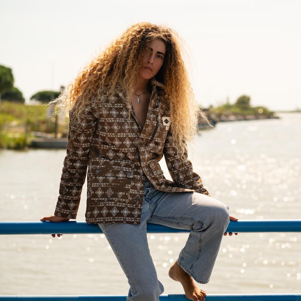 Seay / Giacca Denim Orsetto Marrone Laguna Vendite Flash