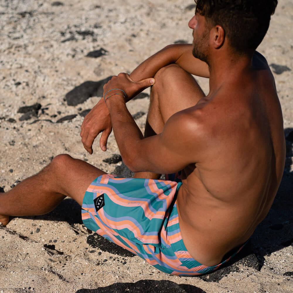 Seay / Swim Boxer Medio Verde Onde Akau Presa