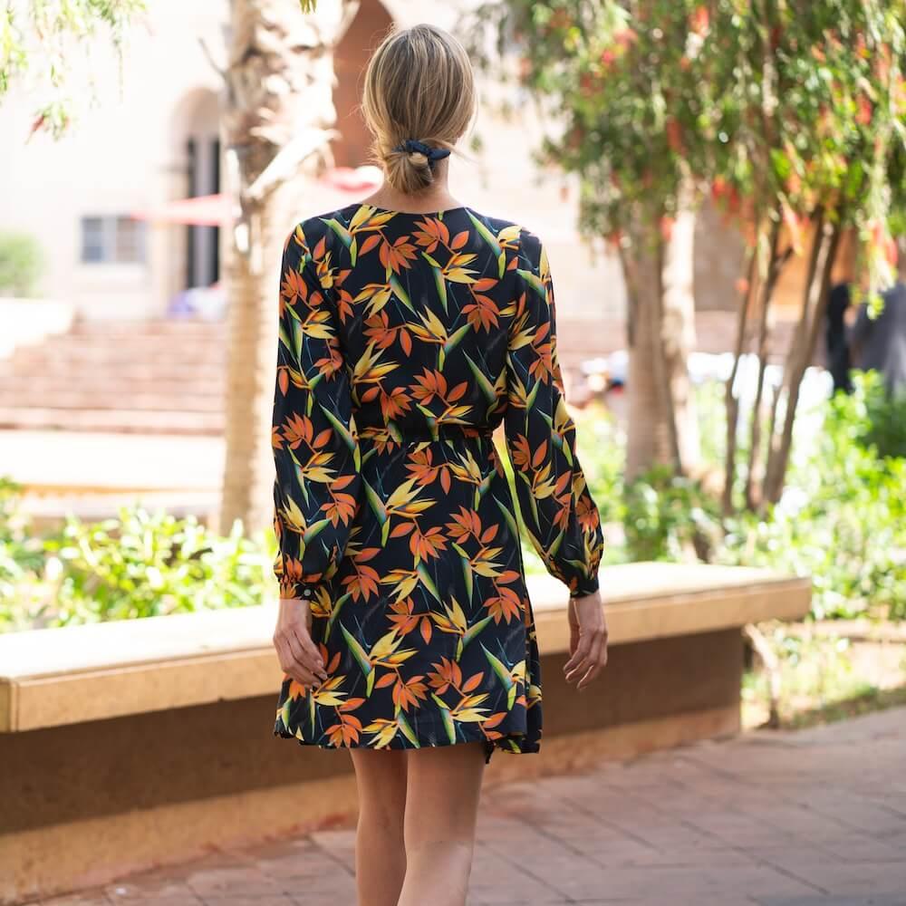 Seay / Abito Corto Nero Bird of Paradise Online