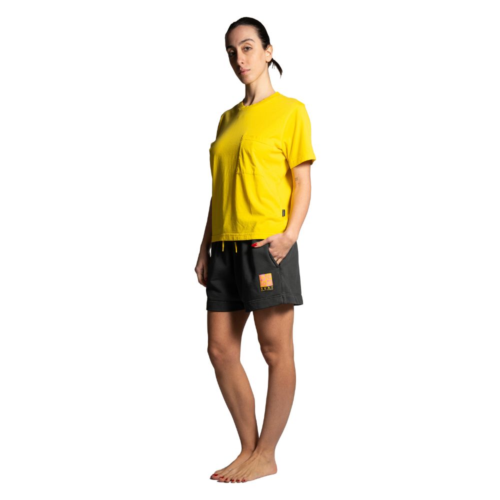 Seay / Pantalone Corto in Felpa Nero Symbols In Vendita