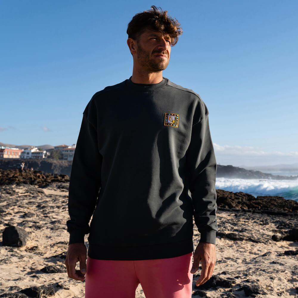 Seay / Felpa Girocollo Nera Pahoa Moda