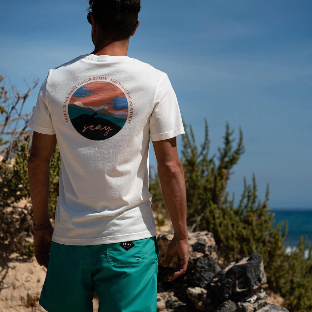 Seay / T-Shirt Bianco Naturale Kaleo Italy