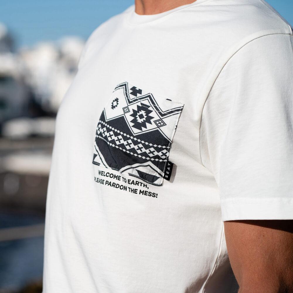 Seay / T-Shirt Bianco Naturale Kaleo Unisex Qualità