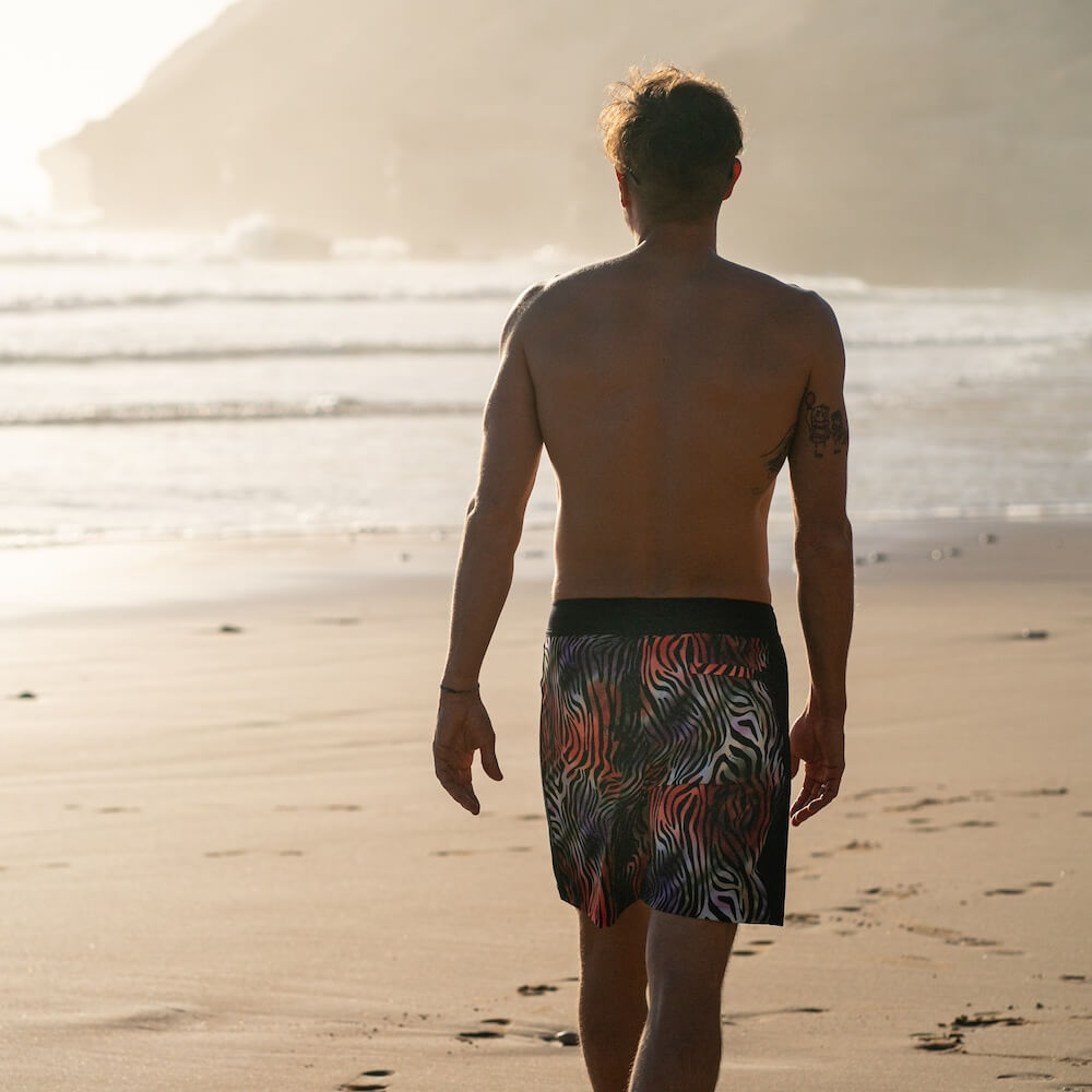 Seay / Boardshort Nero Zebra & Giraffa Presa