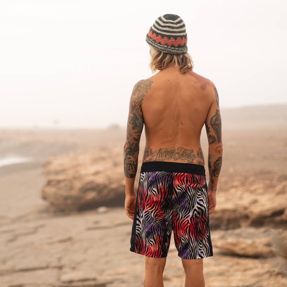 Seay / Boardshort Nero Zebra & Giraffa Presa