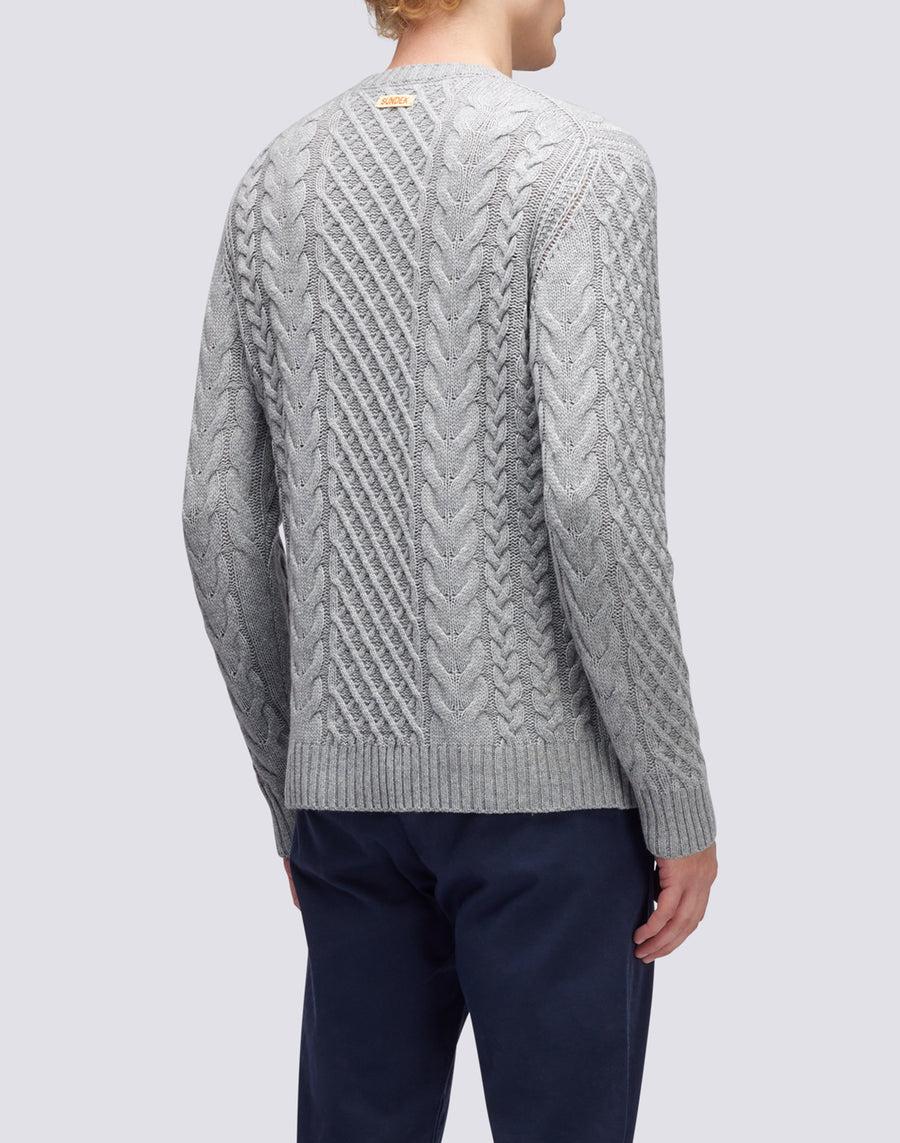 Sundek maglione a girocollo misto cashmere M354KIWS100-02900 In Vendita