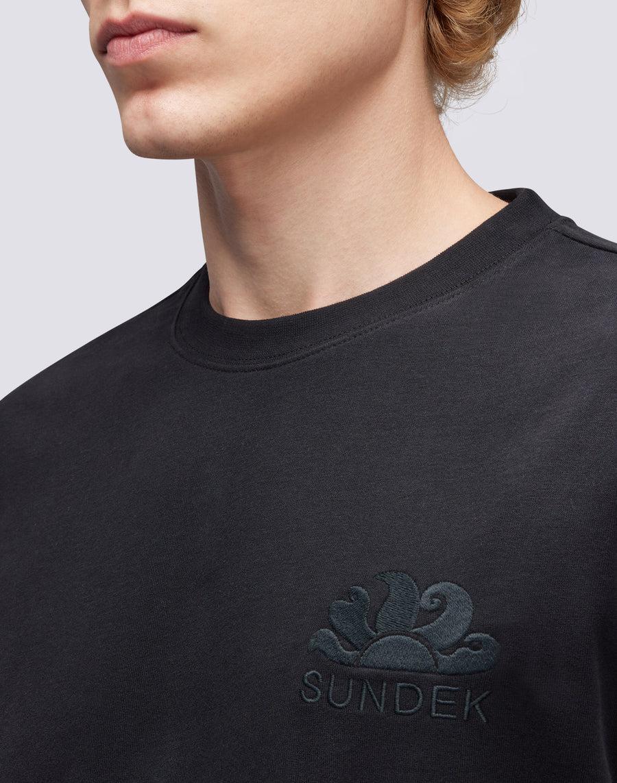 Sundek T-SHIRT GIROCOLLO CON LOGO RICAMATO M170TEJS700-00400 Saldi Di Fabbrica