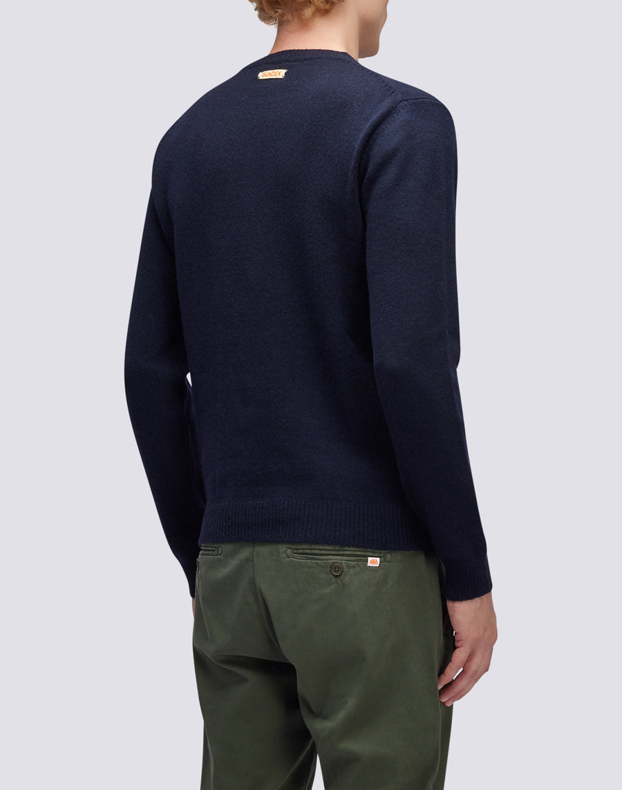 Sundek maglione a girocollo misto cashmere M352KIWS500-00700 Moda