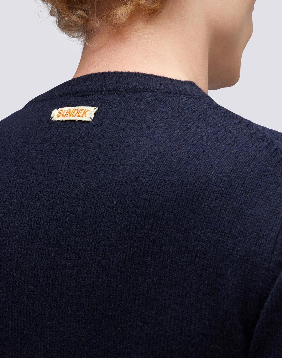 Sundek maglione a girocollo misto cashmere M352KIWS500-00700 Moda