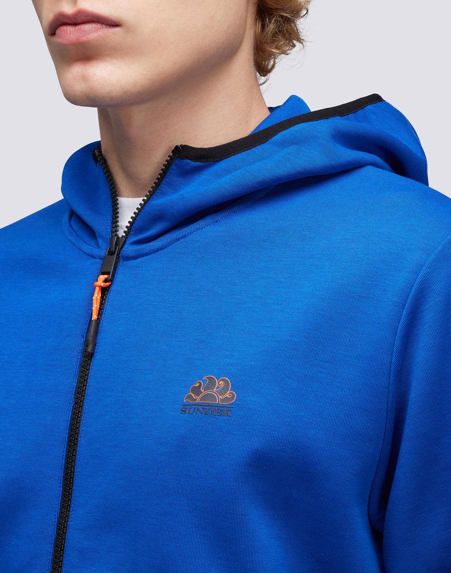Sundek felpa full zip con cappuccio m411jhil400-00701 Italy