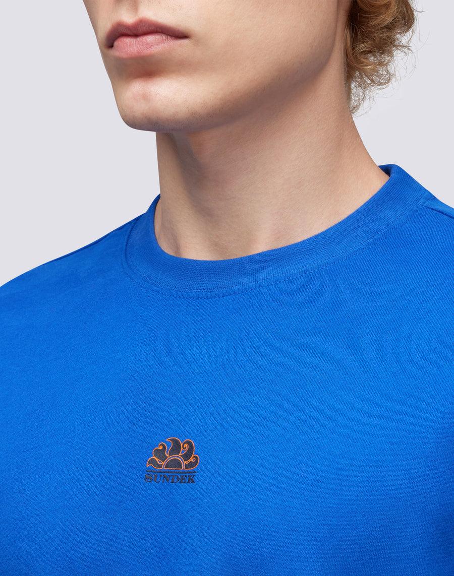 Sundek t-shirt girocollo in cotone con logo M667TEJS700-67501 2025