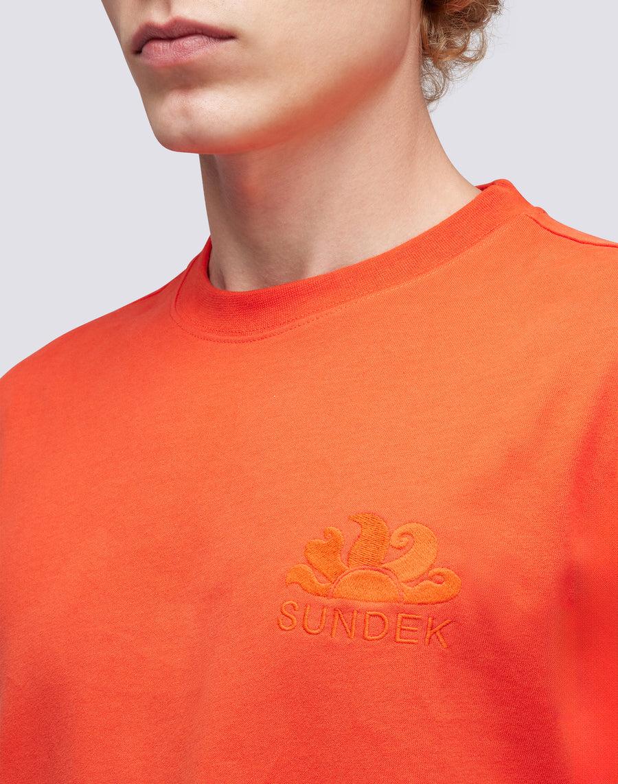 Sundek T-SHIRT GIROCOLLO CON LOGO RICAMATO M170TEJS700-A4200 Nuovo