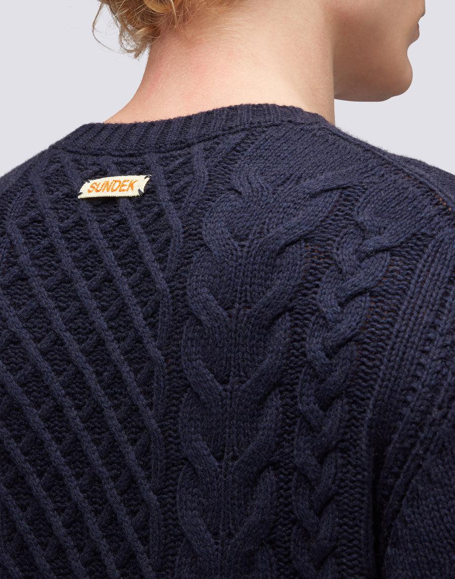 Sundek maglione a girocollo misto cashmere M354KIWS100-00700 Shopping Online