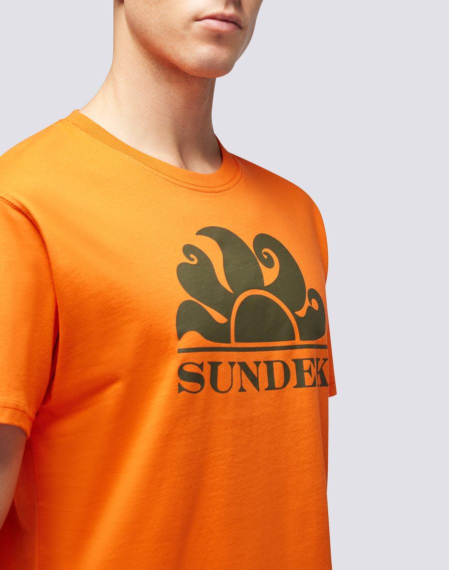 Sundek T-SHIRT GIROCOLLO CON STAMPA LOGO m021tej7800-55001 Negozio