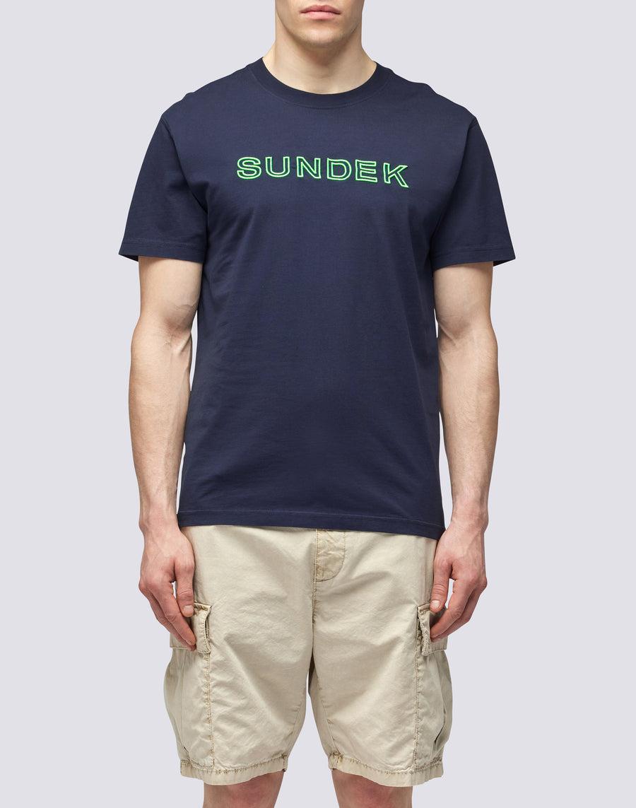 Sundek T-SHIRT LOGO RICAMO m610tej7800-00701 Convenienza