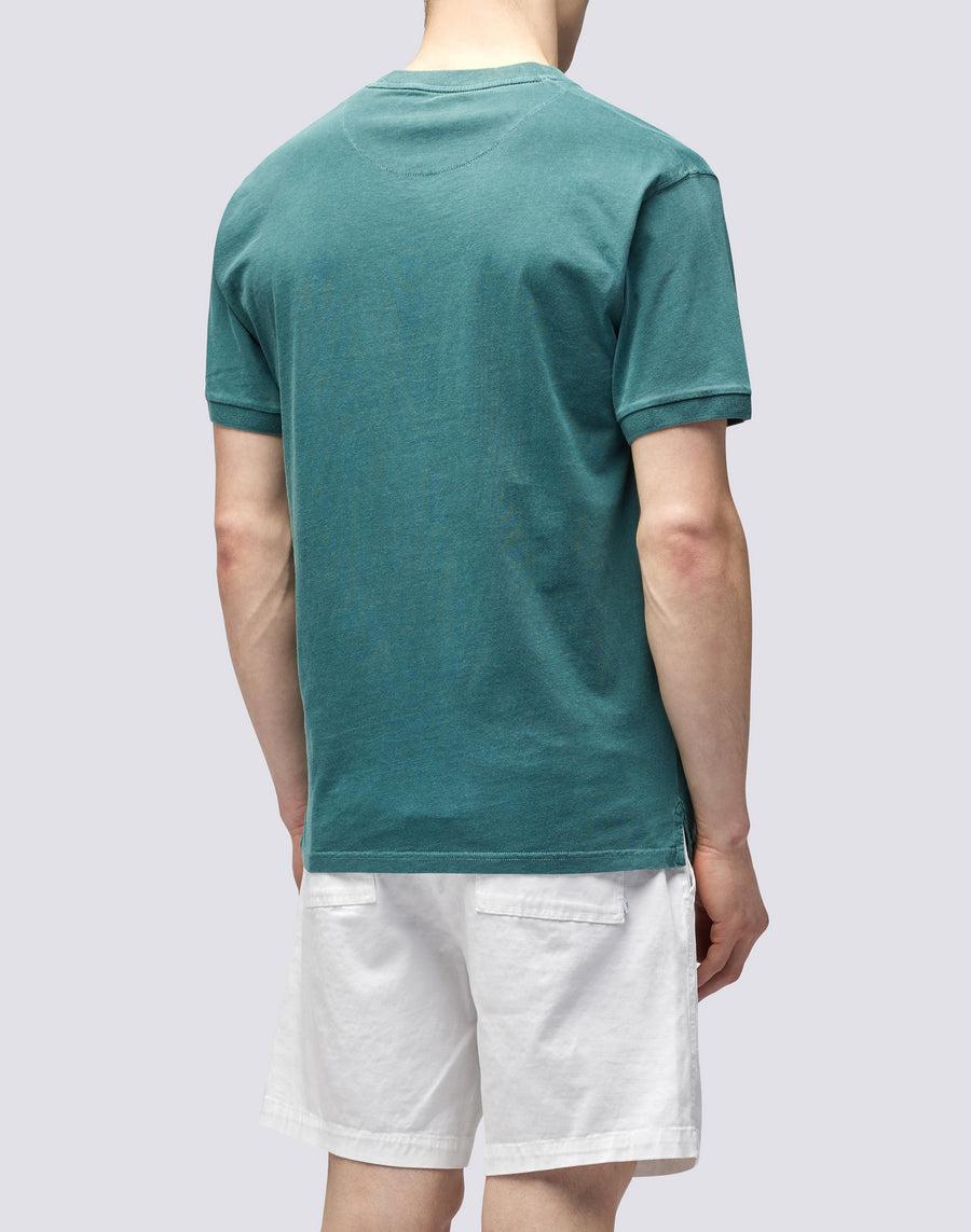 Sundek T-SHIRT NEW DEY GIROCOLLO TINTO CAPO CON LOGO m108tej78tc-86301 Vendita Economica