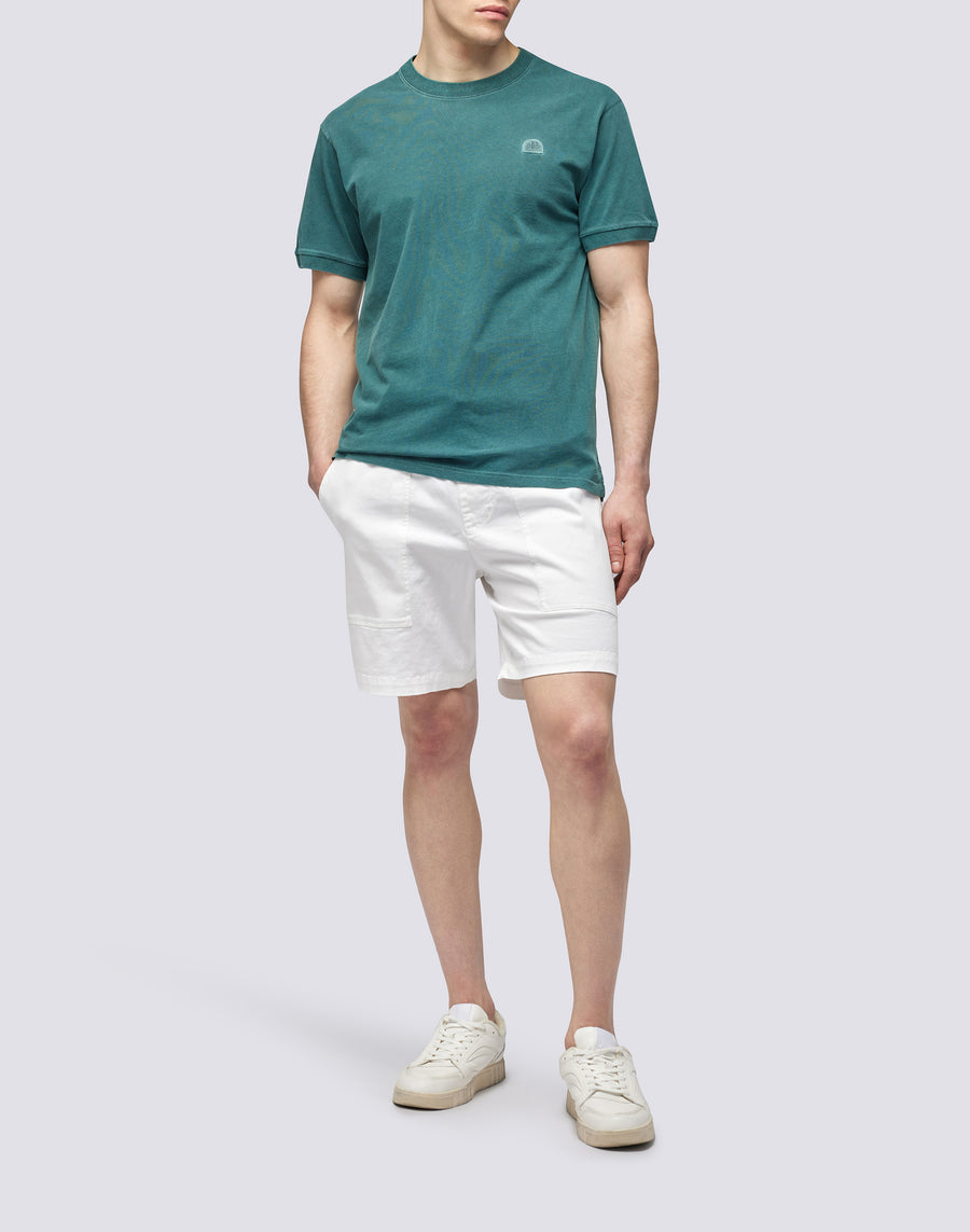 Sundek T-SHIRT NEW DEY GIROCOLLO TINTO CAPO CON LOGO m108tej78tc-86301 Vendita Economica