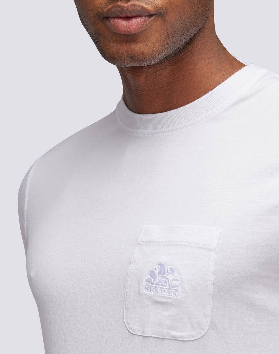 Sundek t-shirt finn girocollo con taschino M775TEJ7800-00634 In Linea