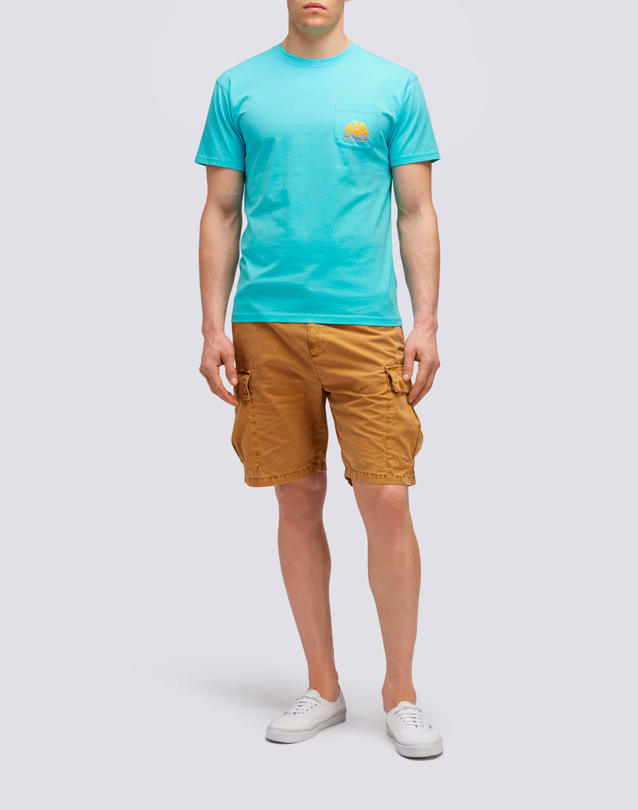 Sundek T-SHIRT NEW HERBERT GIROCOLLO CON MAXI-LOGO m028tej7800-05200 Qualità Garantita