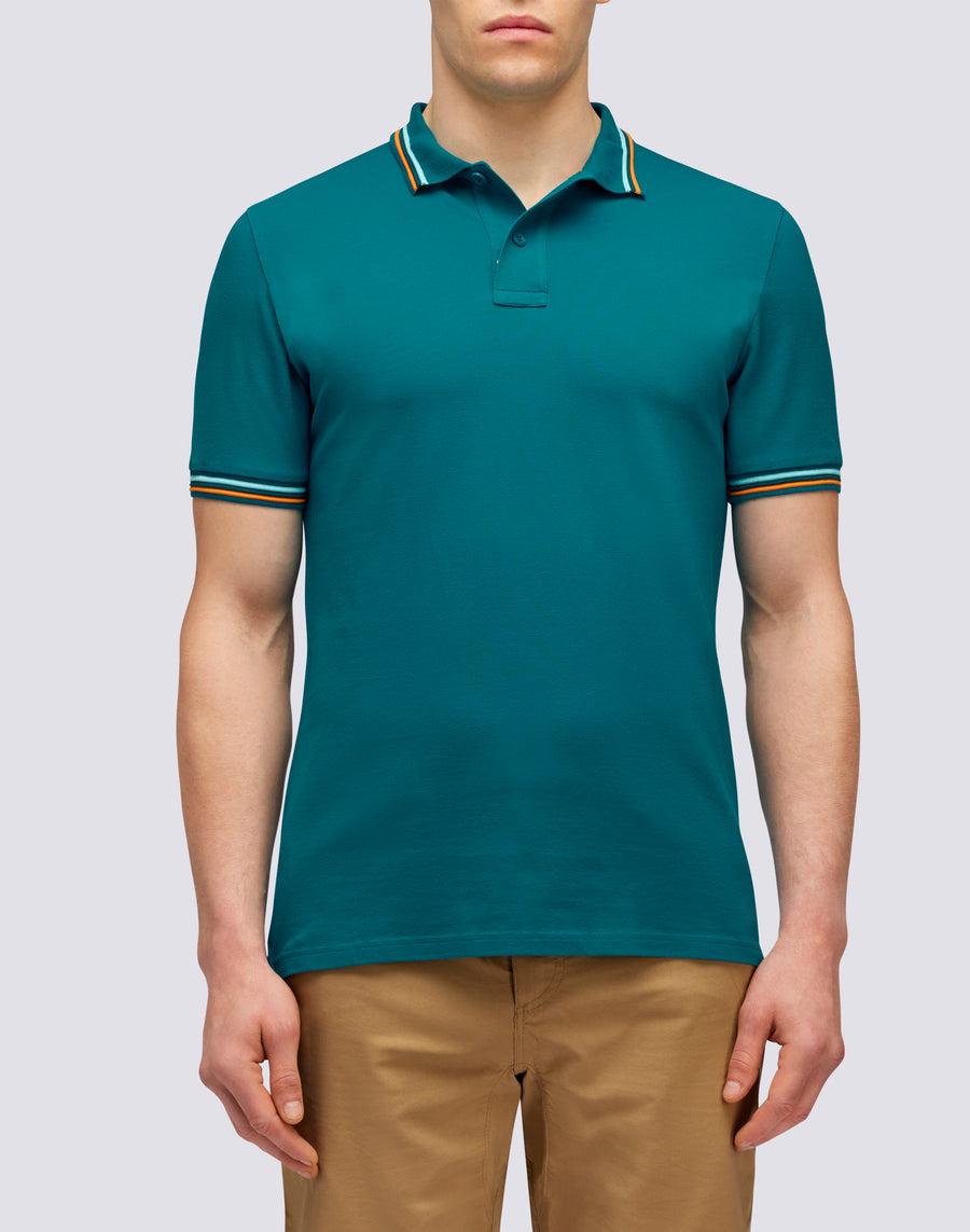 Sundek POLO BRICE IN COTONE PIQUET CON DETTAGLI TRICOLOR m779plj6500-01203 Consegna Veloce