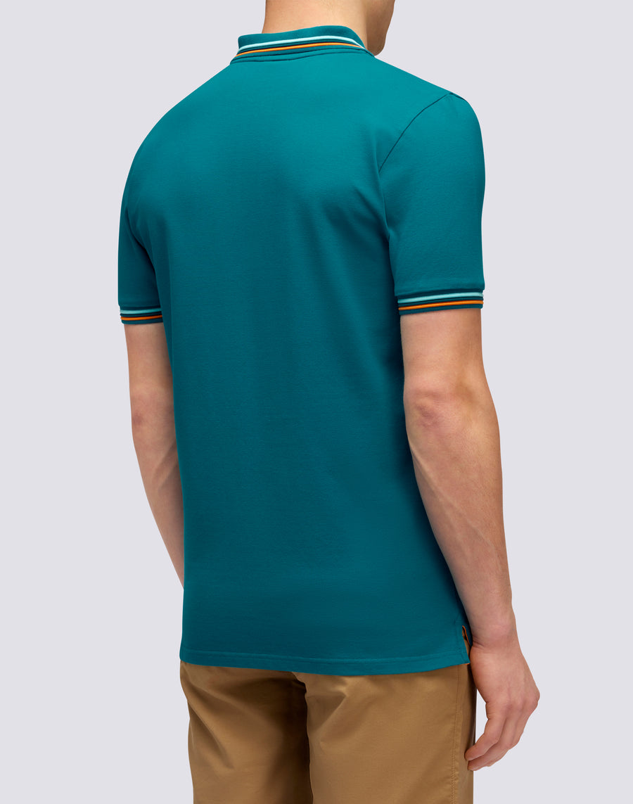 Sundek POLO BRICE IN COTONE PIQUET CON DETTAGLI TRICOLOR m779plj6500-01203 Consegna Veloce