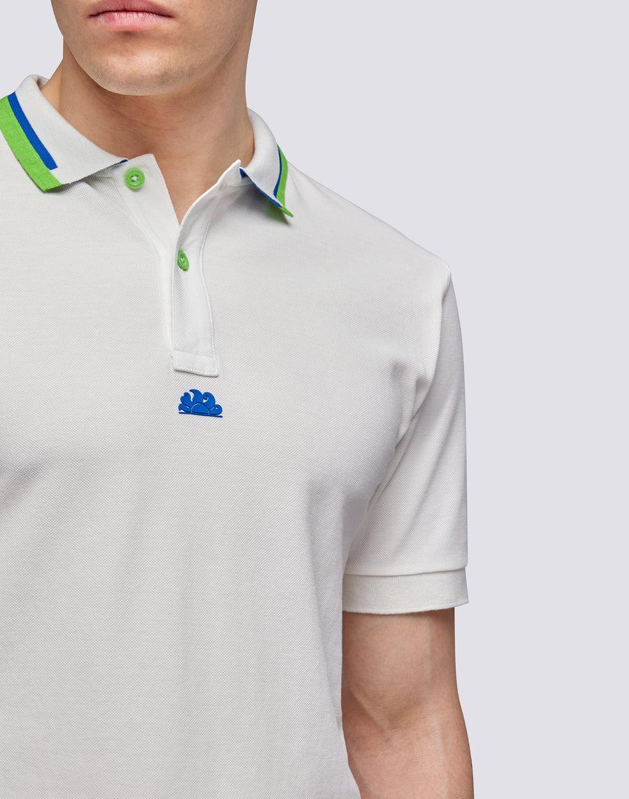 Sundek POLO IN COTONE PIQUET COMBINATO m997plpq500-03901 Prezzo Ridotto