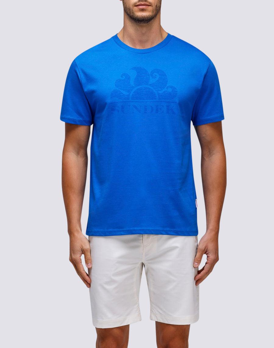 Sundek T-SHIRT MANICHE CORTE CON LOGO m021tej78ot-a2200 Vendita Economica