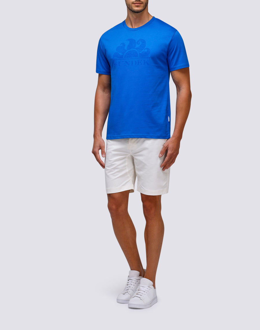 Sundek T-SHIRT MANICHE CORTE CON LOGO m021tej78ot-a2200 Vendita Economica