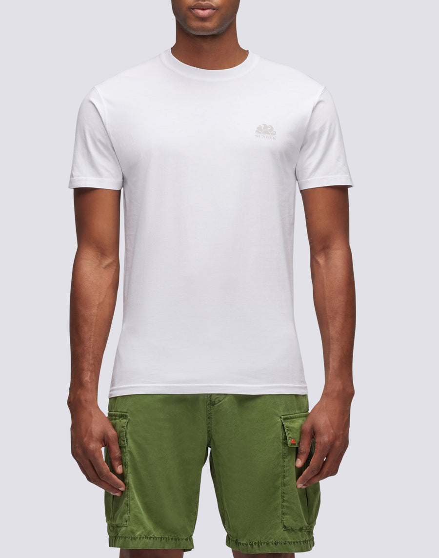 Sundek t-shirt girocollo con logo M129TEJ78OT-00600 In Saldo