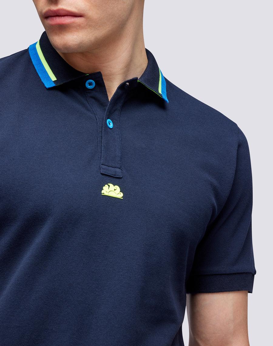 Sundek POLO IN COTONE PIQUET COMBINATO m997plpq500-32202 Convenienza