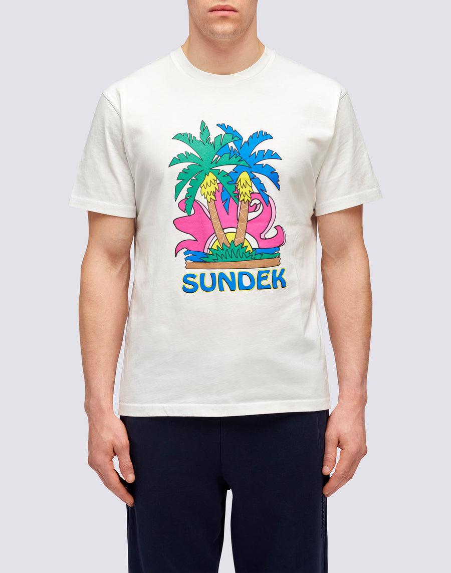 Sundek T-SHIRT ISLAND PRINT m613tejr900-03900 Economico