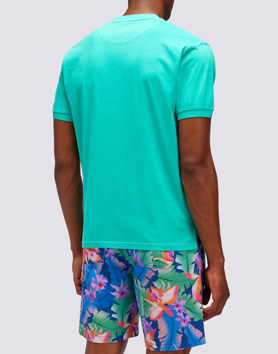 Sundek T-SHIRT NEW DEY GIROCOLLO TINTO CAPO CON LOGO m108tej78tc-a3201 Offerte