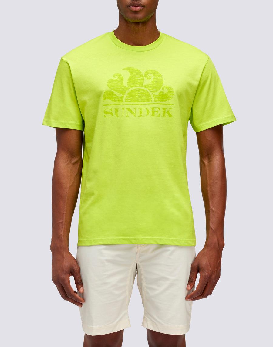 Sundek T-SHIRT MANICHE CORTE CON LOGO m021tej78ot-69100 In Saldo