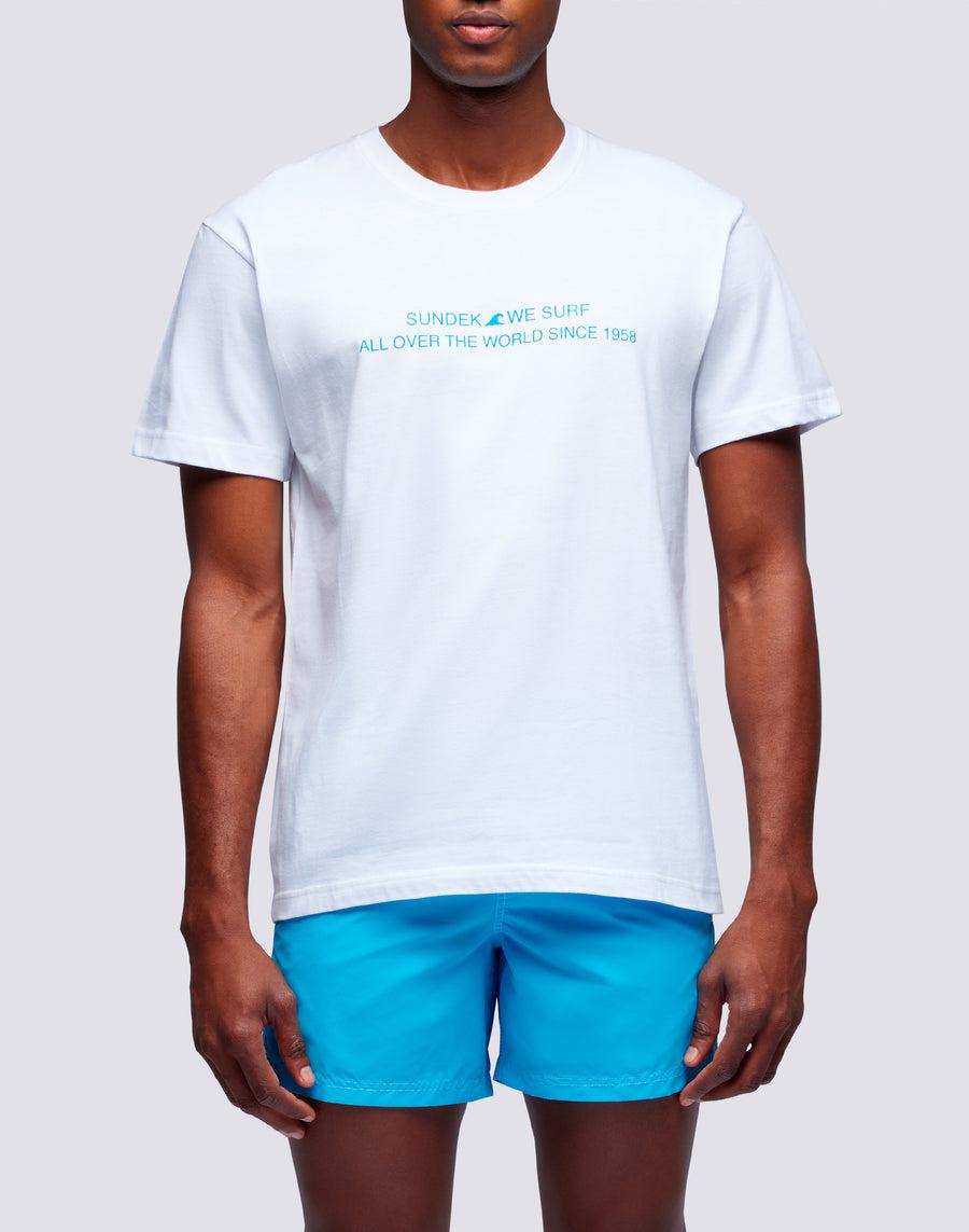 Sundek t-shirt uomo in cotone capsule flag m669tesj500-00400 Nuova