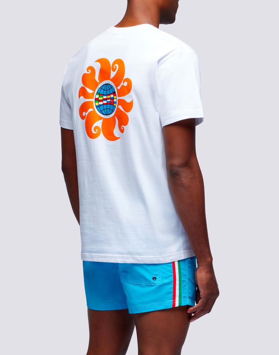 Sundek t-shirt uomo in cotone capsule flag m669tesj500-00400 Nuova