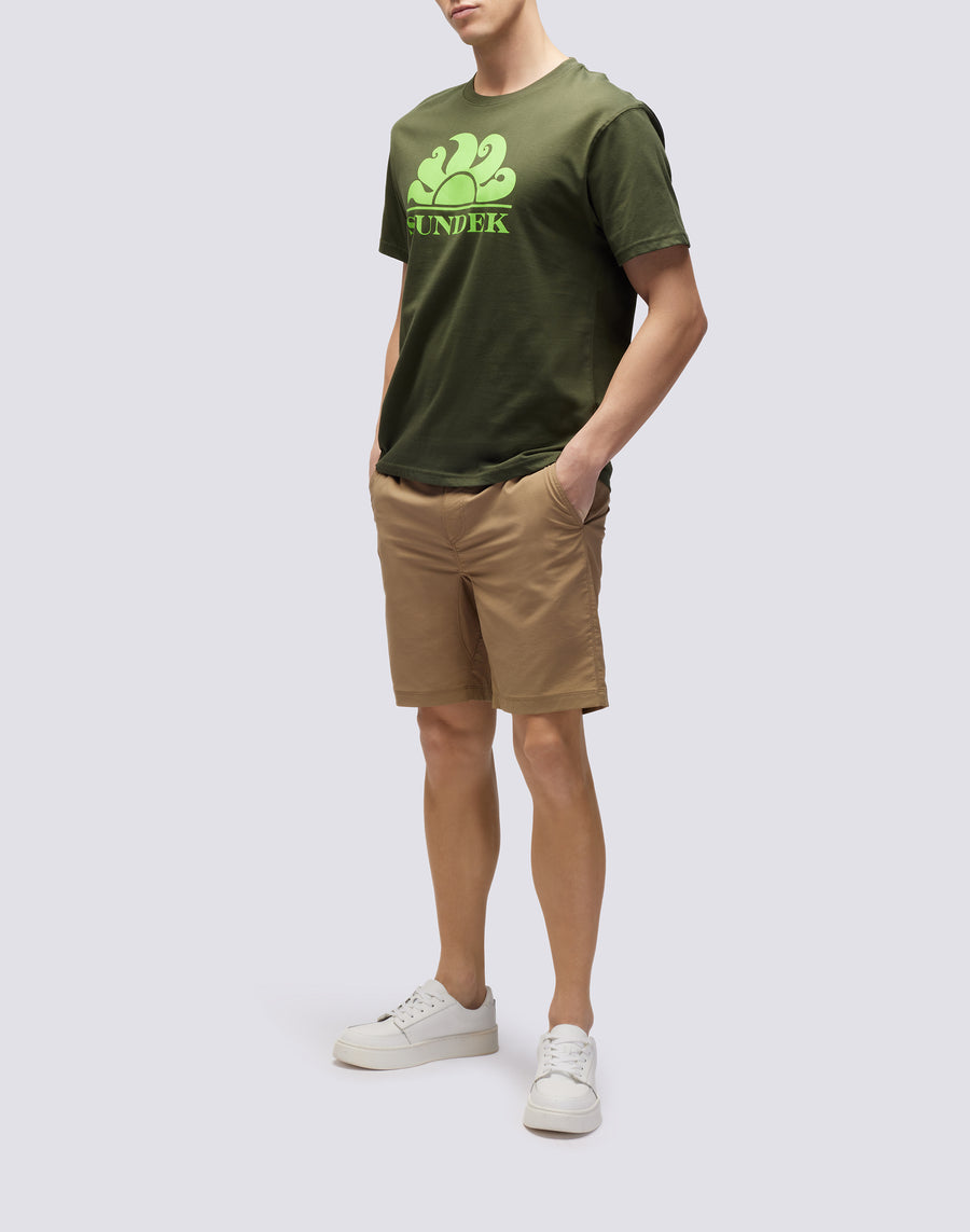Sundek T-SHIRT GIROCOLLO CON STAMPA LOGO m021tej7800-30204 Consegna Veloce