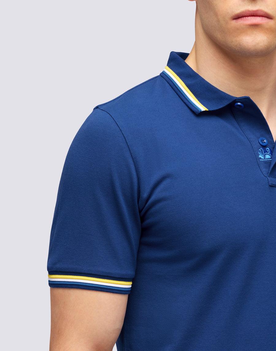 Sundek POLO BRICE IN COTONE PIQUET CON DETTAGLI TRICOLOR m779plj6500-a1701 I Più Venduti