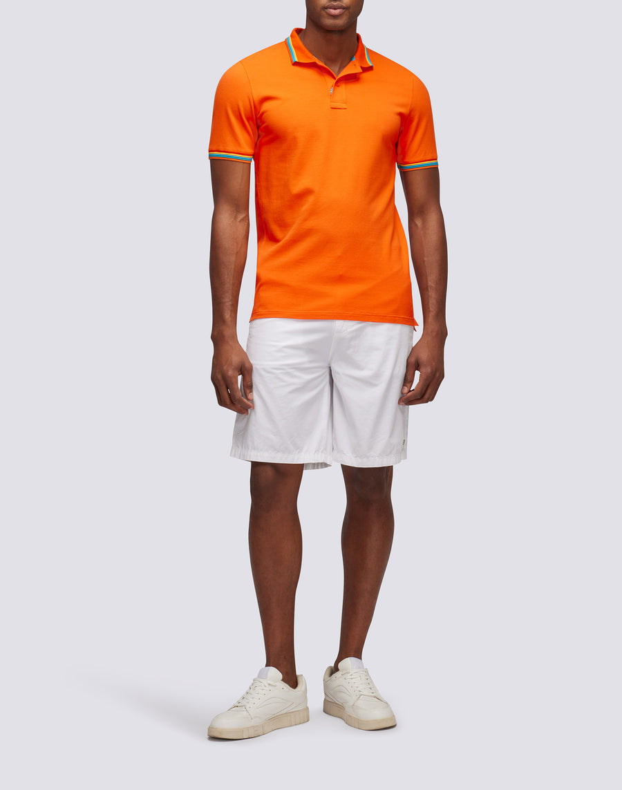Sundek POLO BRICE IN COTONE PIQUET CON DETTAGLI TRICOLOR m779plj6500-55002 Nuova