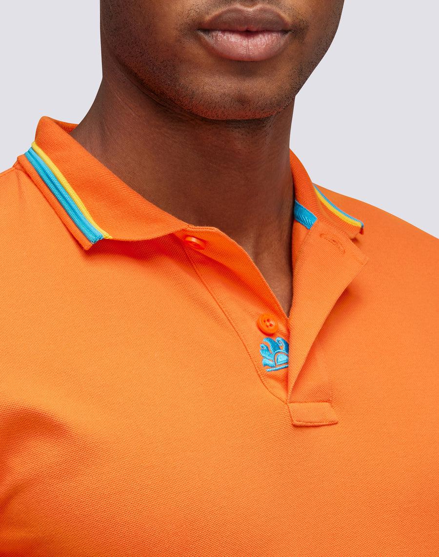 Sundek POLO BRICE IN COTONE PIQUET CON DETTAGLI TRICOLOR m779plj6500-55002 Nuova