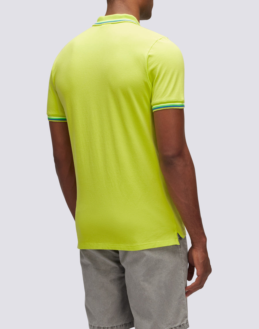 Sundek POLO BRICE IN COTONE PIQUET CON DETTAGLI TRICOLOR m779plj6500-69101 Nuovo